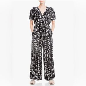 Max Studio (Nordstrom) Crepe Short-Sleeve Floral Jumpsuit - NWT